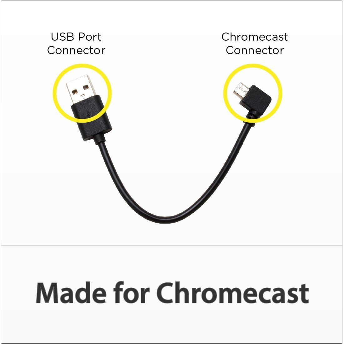 TVPower USB Power Cable for Chromecast - Pulse-Eight - Ultra HD Distribution and Products